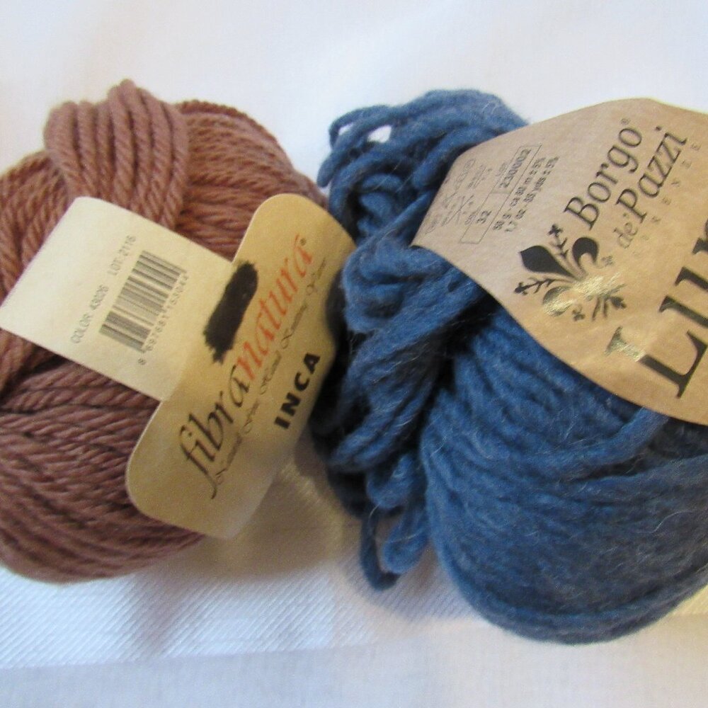 SET 2 SKS Wool Yarn,brown(chocolate) & blue(ink blue);